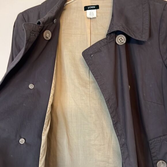 J. Crew Peacoat Cut Cotton Blend Lightweight Jacket - Size 4 - Picture 9 of 10